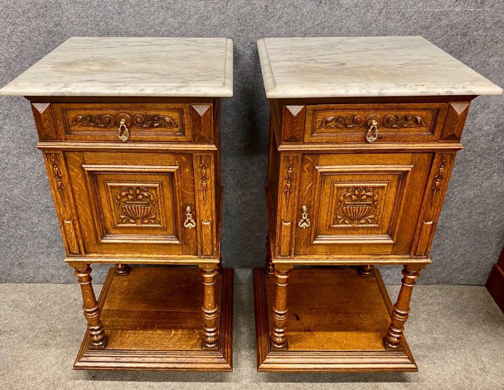 Antique Pair of Bedside Cabinets View II