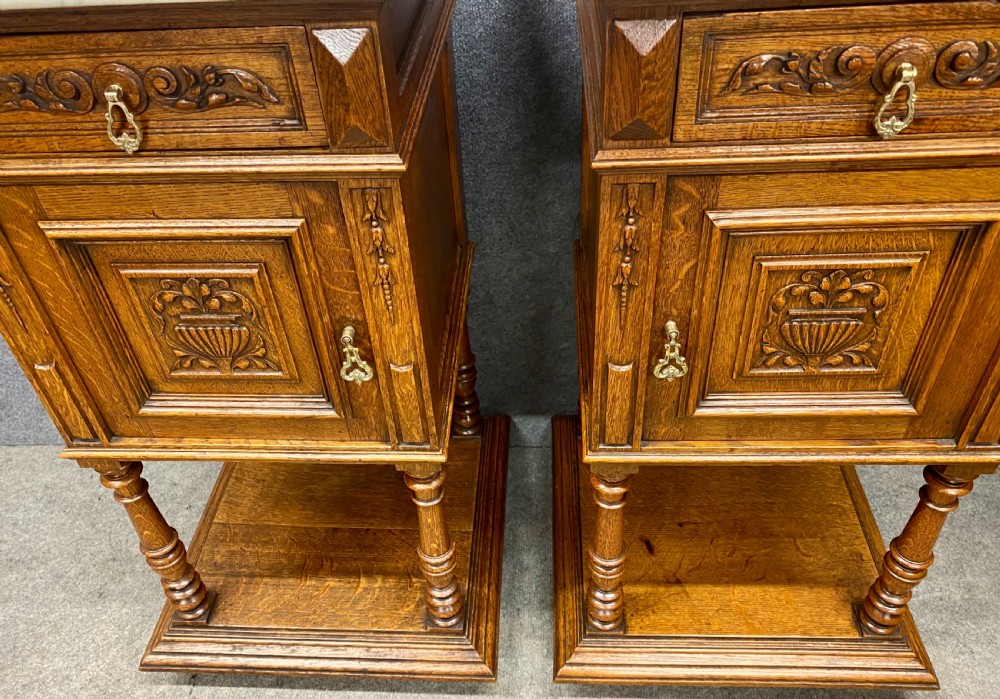 Antique Pair of Bedside Cabinets View VI