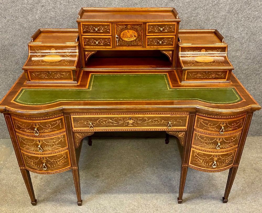 Fine Sheraton Revival Carlton House Desk View III