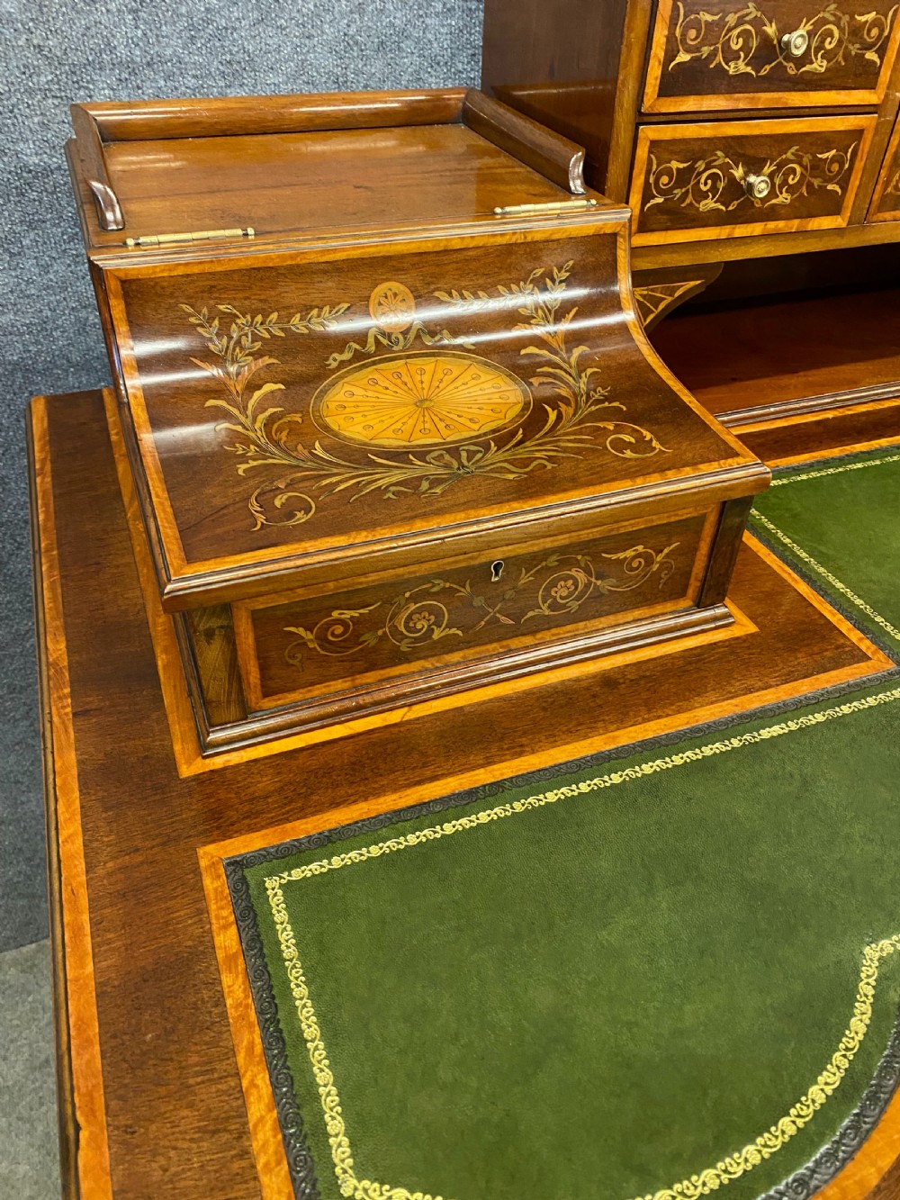 Fine Sheraton Revival Carlton House Desk View IV