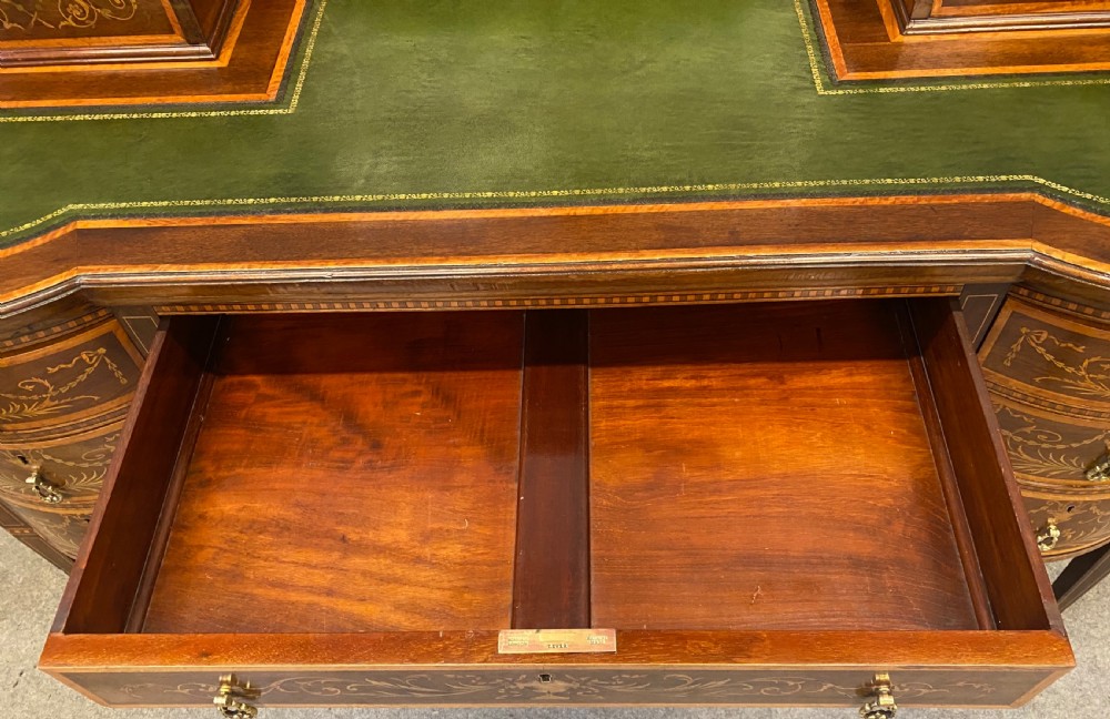 Fine Sheraton Revival Carlton House Desk View XII