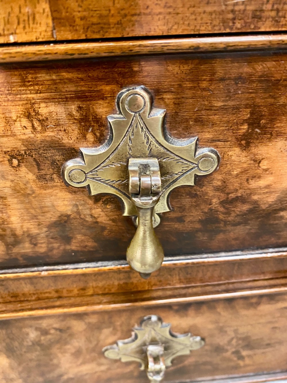 Walnut 3 Drawer Low Boy Chest View VII