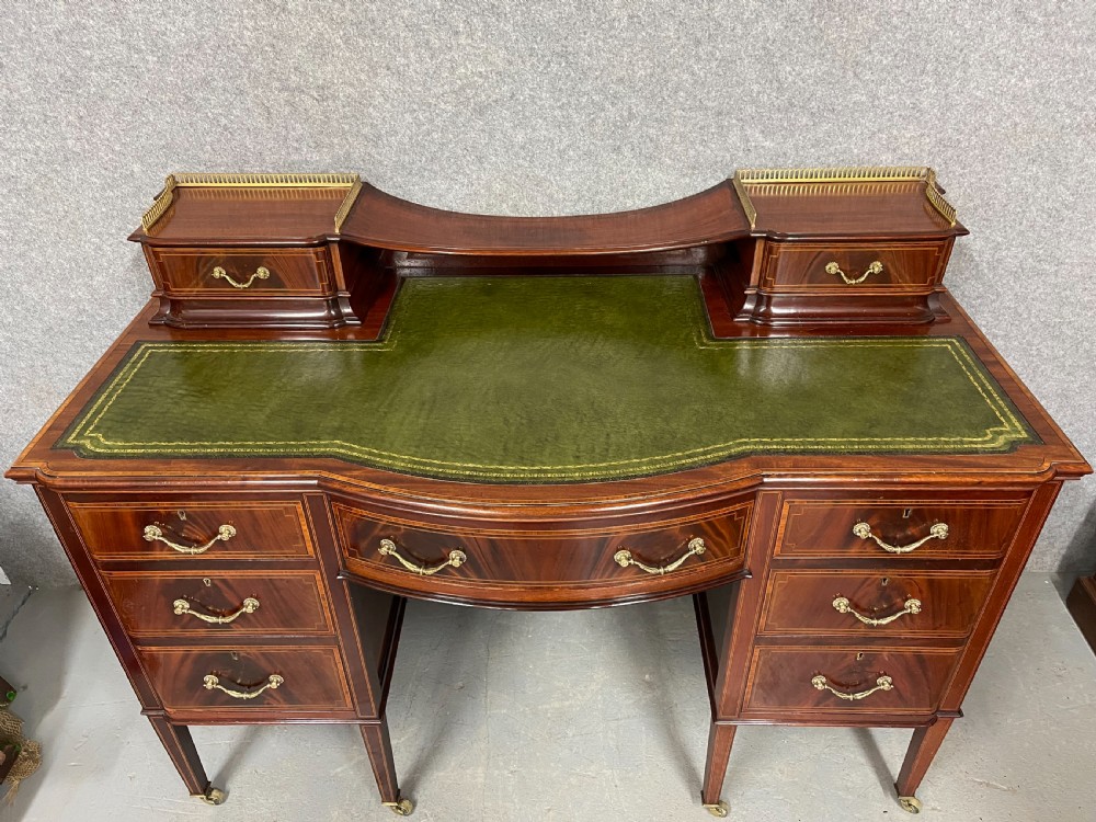 Maples & Co Mahogany & Inlaid Desk View II