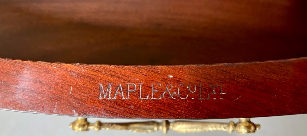 Maples & Co Mahogany & Inlaid Desk View IV