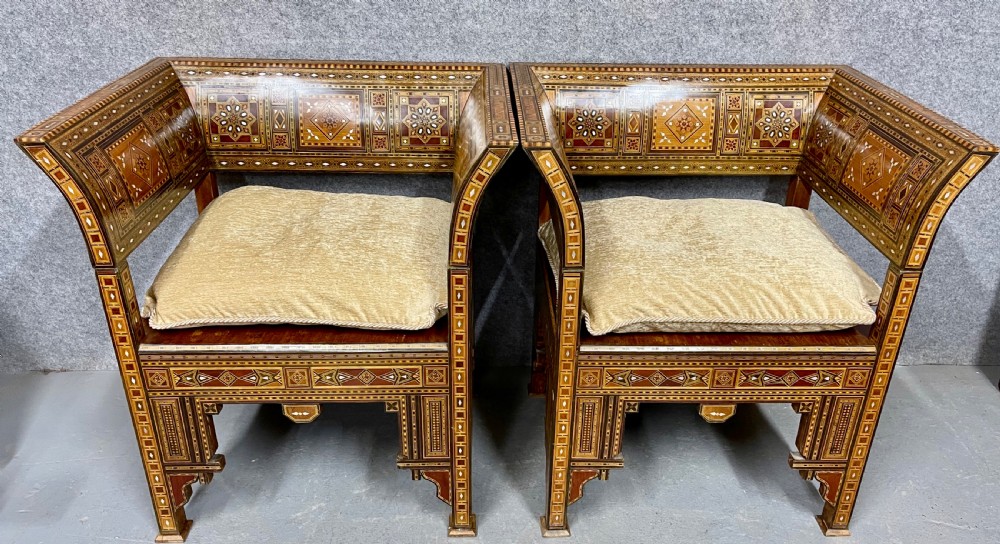 Stunning Pair of Moorish Armchairs View II