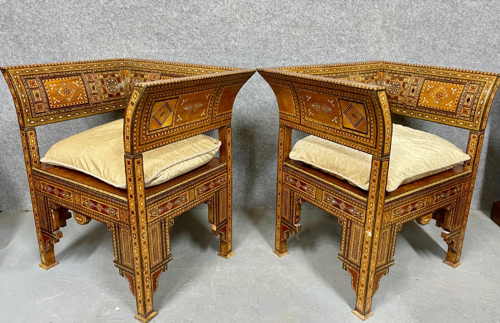 Stunning Pair of Moorish Armchairs