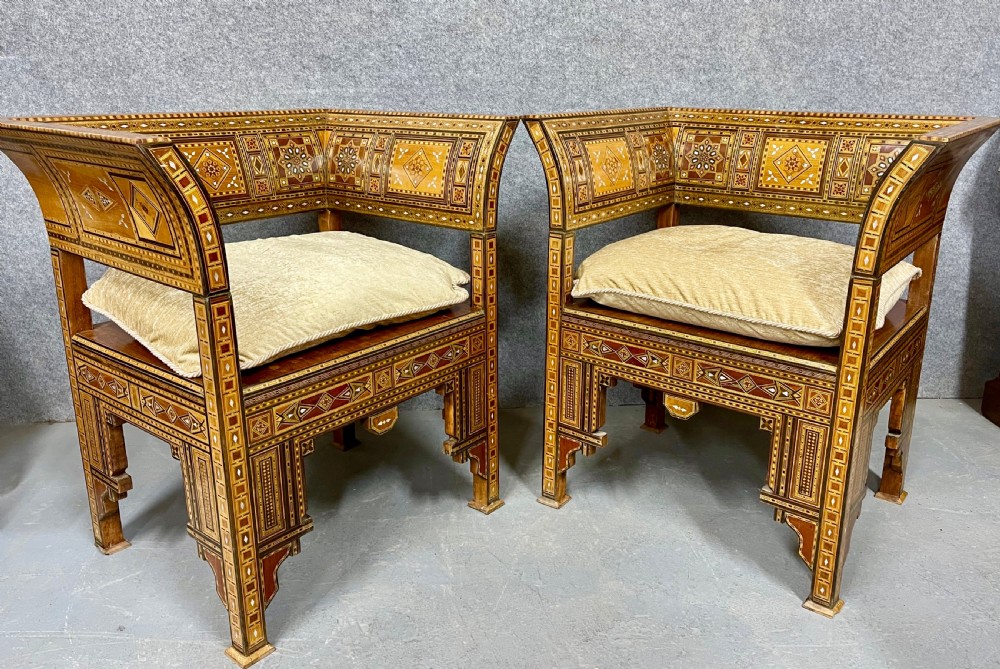 Stunning Pair of Moorish Armchairs View III