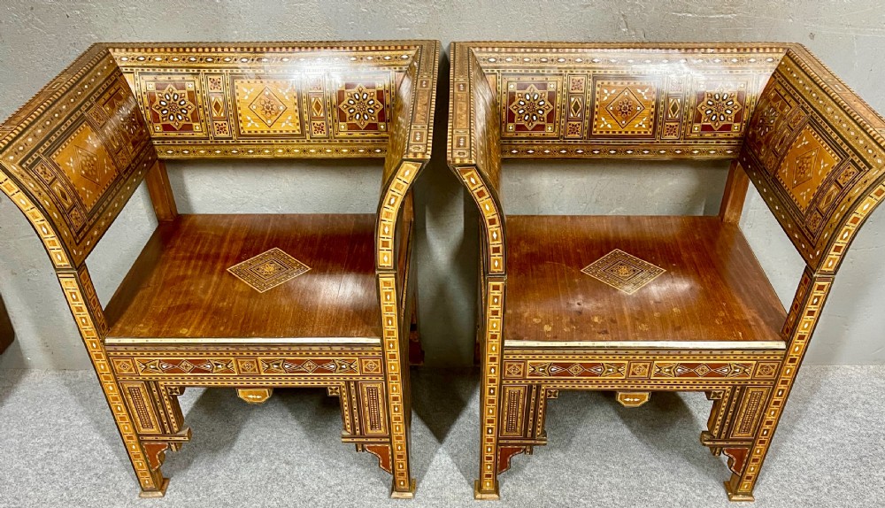 Stunning Pair of Moorish Armchairs View IV