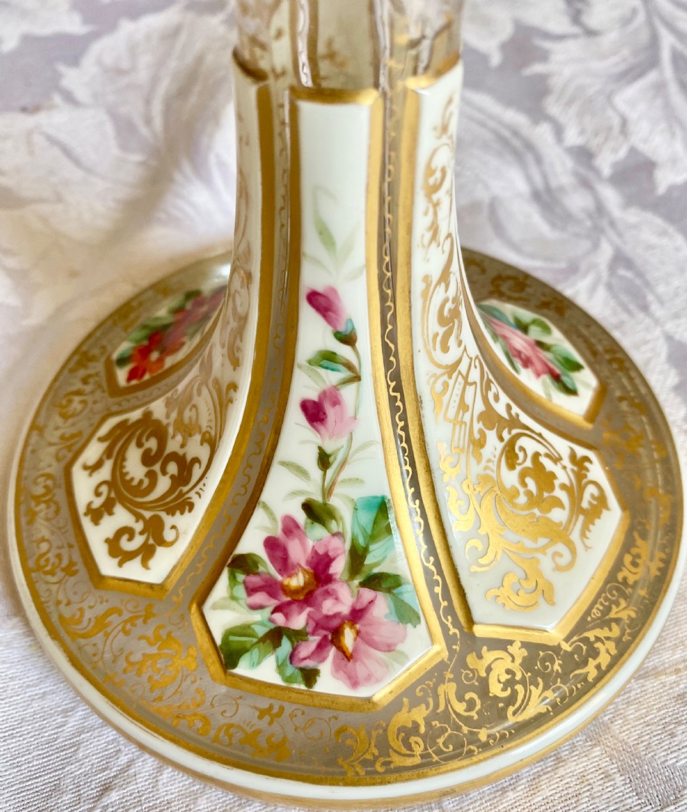 Beautiful Antique Bohemian Overlay Glass Bowl View VII