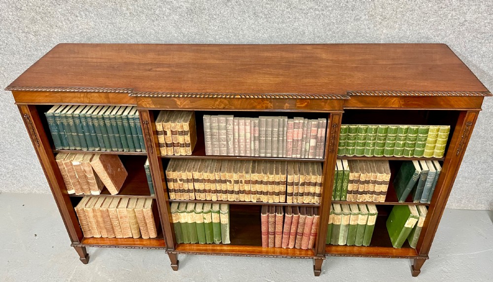 Edwardian Mahogany Breakfront Dwarf Bookcase View II