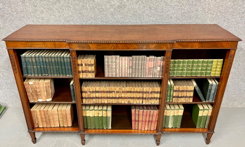Edwardian Mahogany Breakfront Dwarf Bookcase View IV