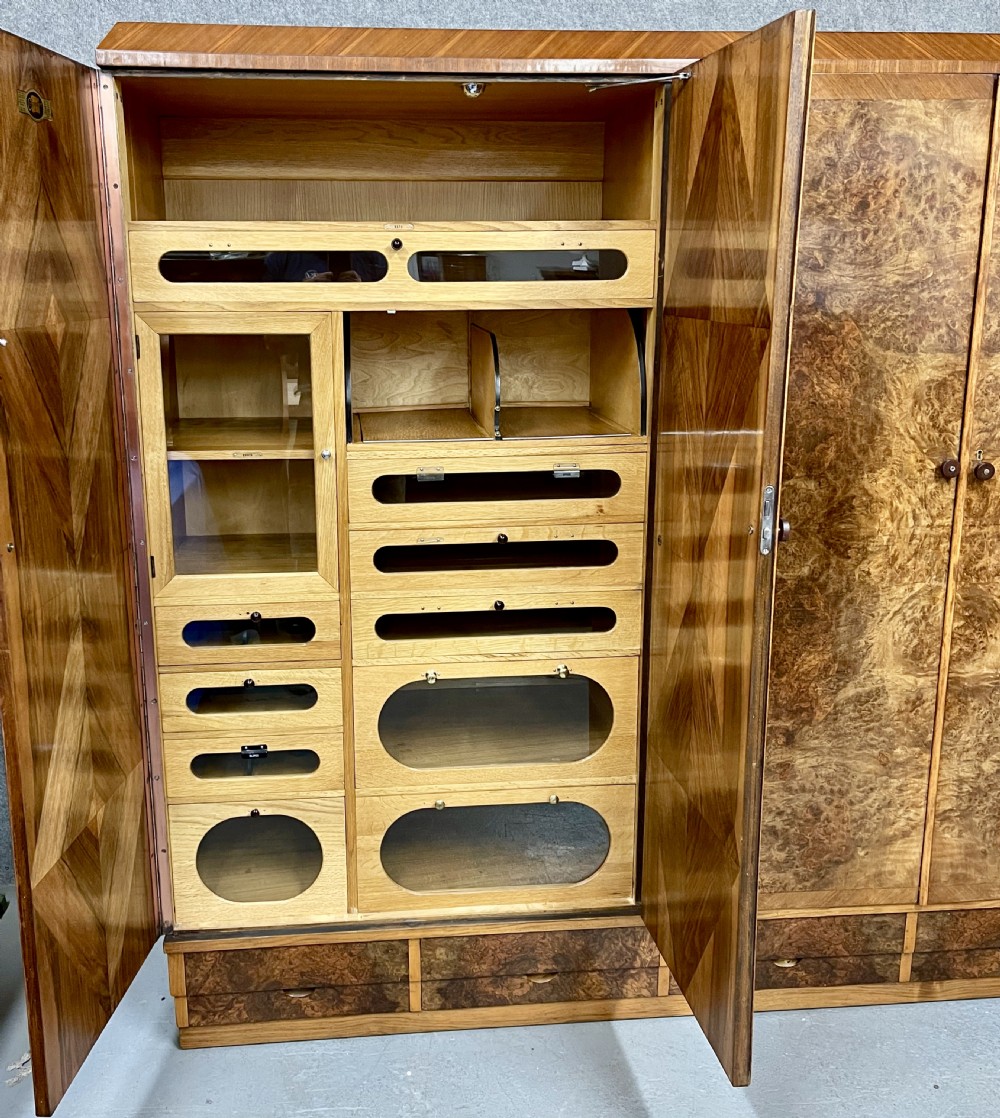 Superb Art Deco Walnut  Compactum Wardrobe View II