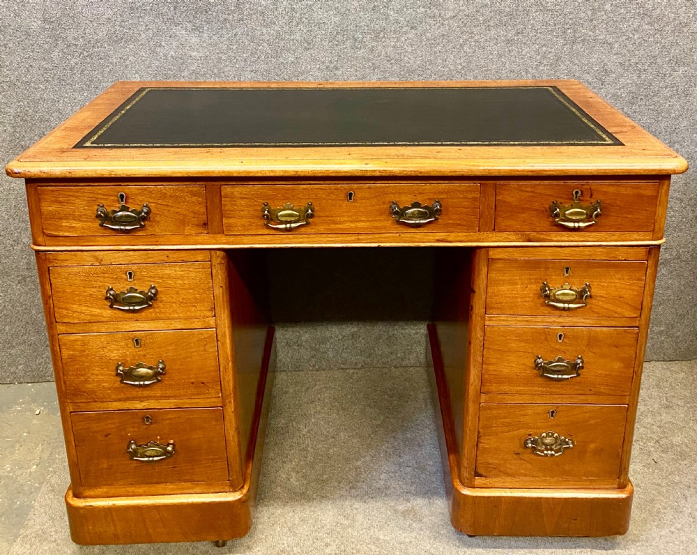 Small Late Victorian Walnut Desk View II