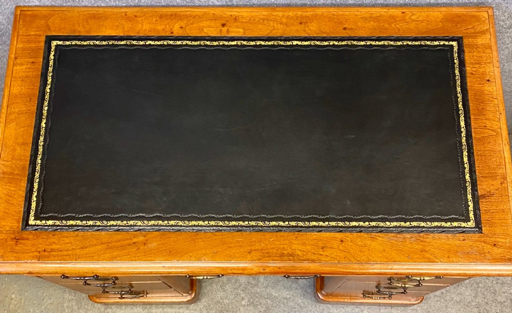 Small Late Victorian Walnut Desk View IV