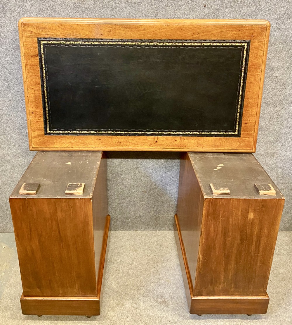 Small Late Victorian Walnut Desk View VII