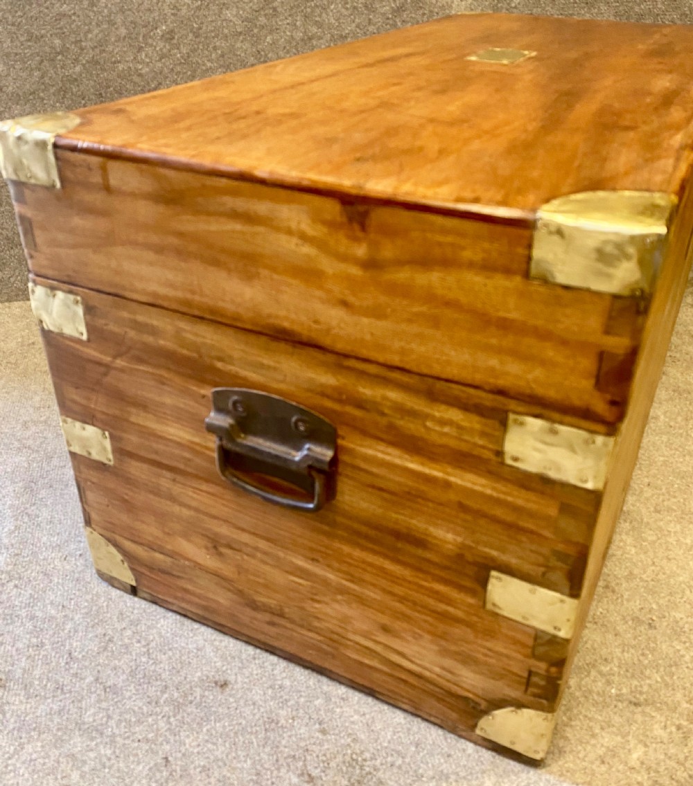 19th.C. Anglo Indian Camphor Wood Trunk View V