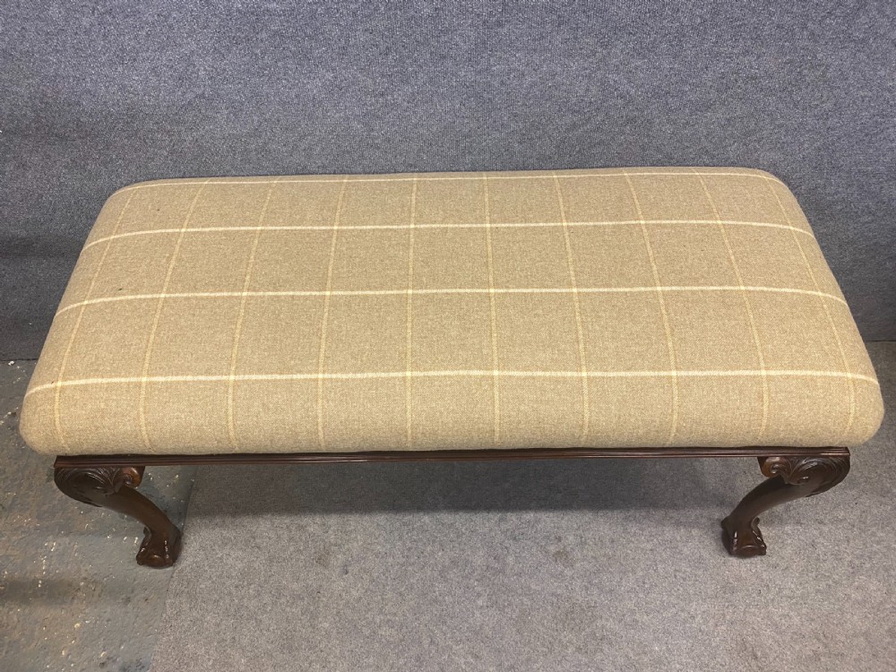 Large Antique Mahogany Window Seat View II