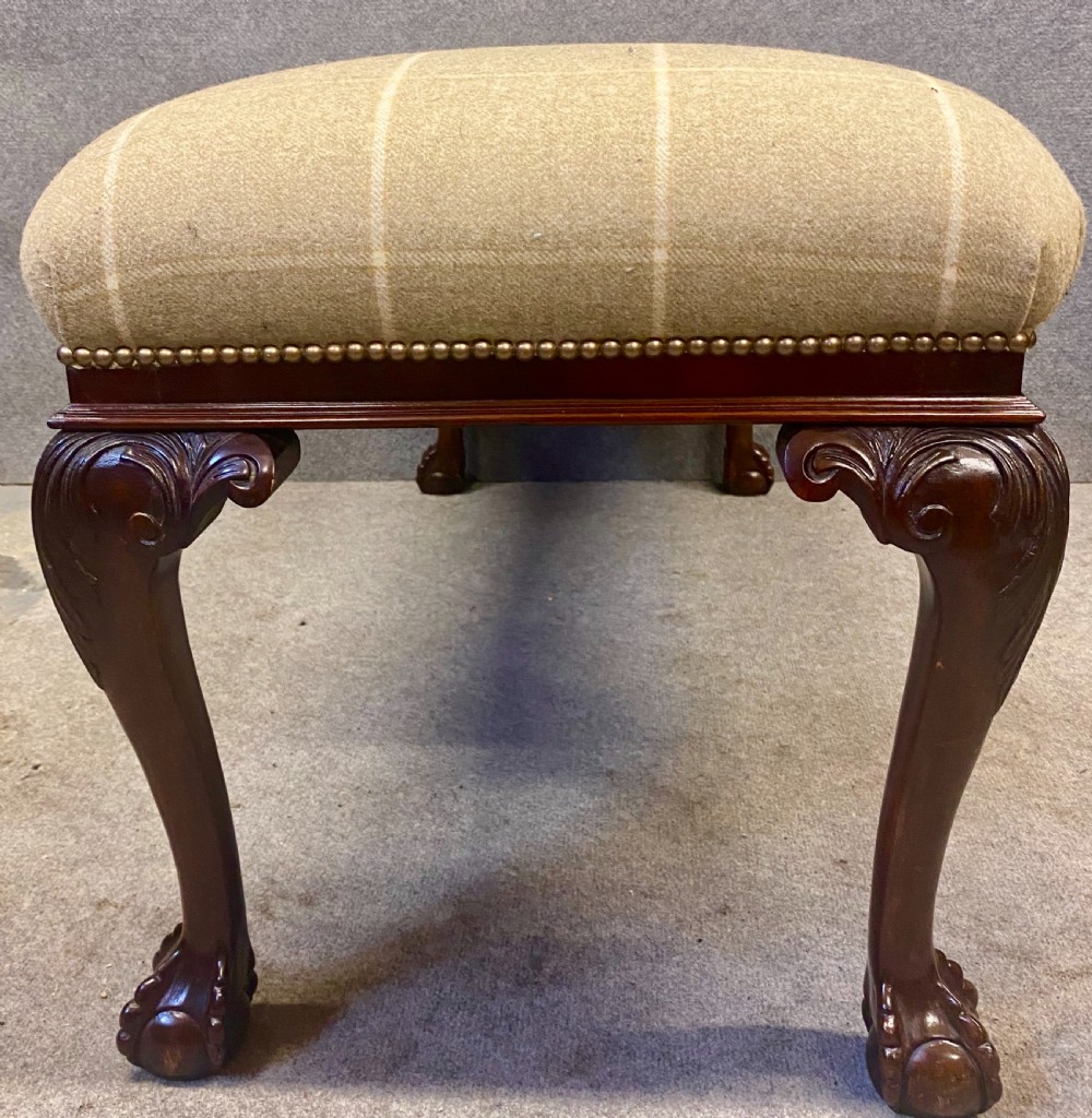 Large Antique Mahogany Window Seat View IV