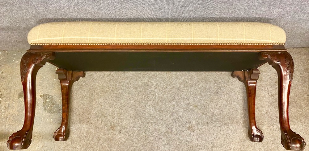 Large Antique Mahogany Window Seat View VII