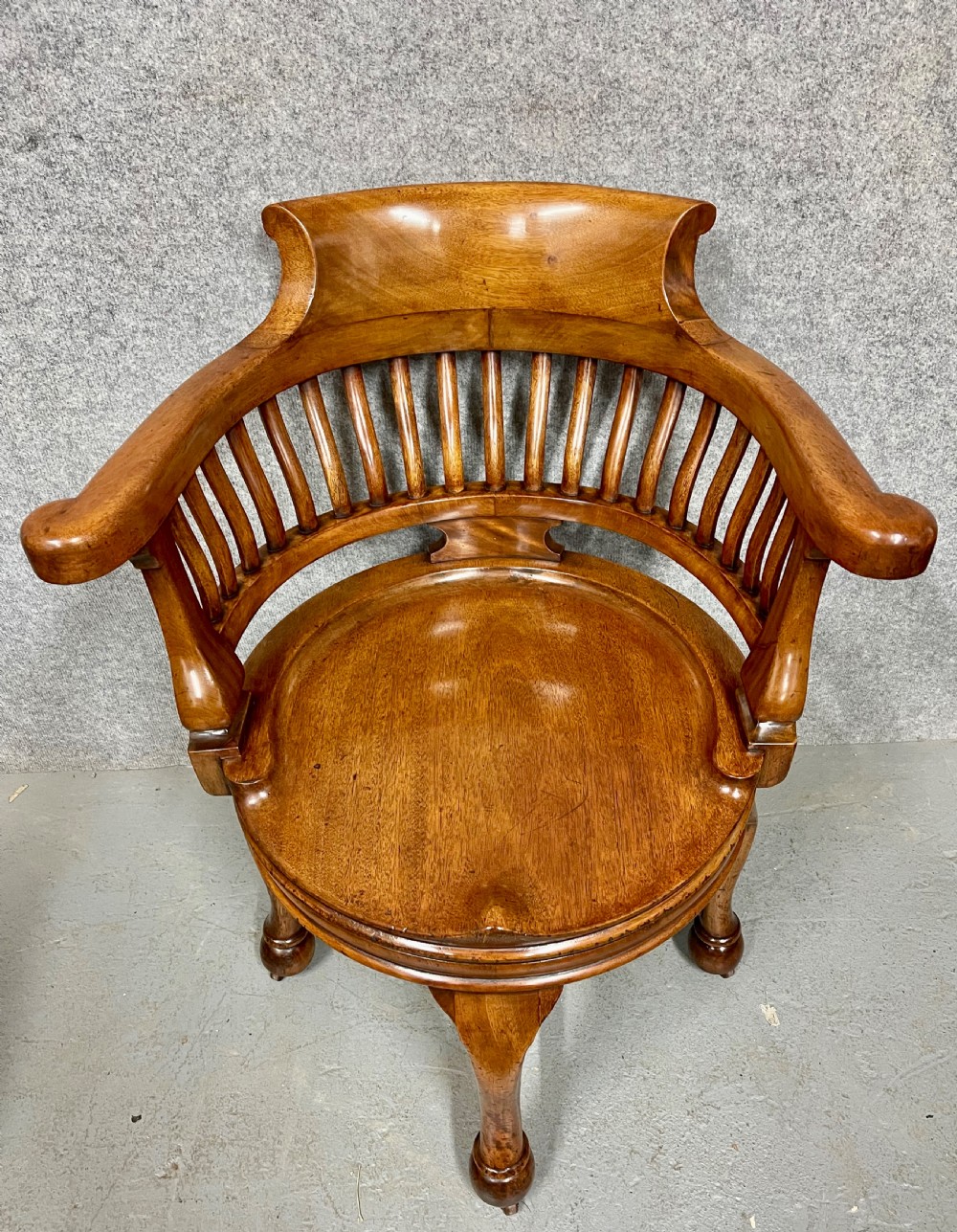 Good Quality Mahogany Revolving Desk Chair View V