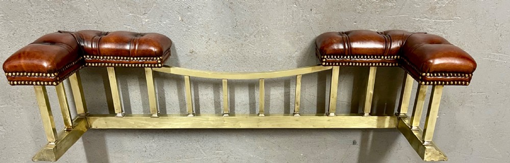 Antique Brass & Leather Club Fender View III