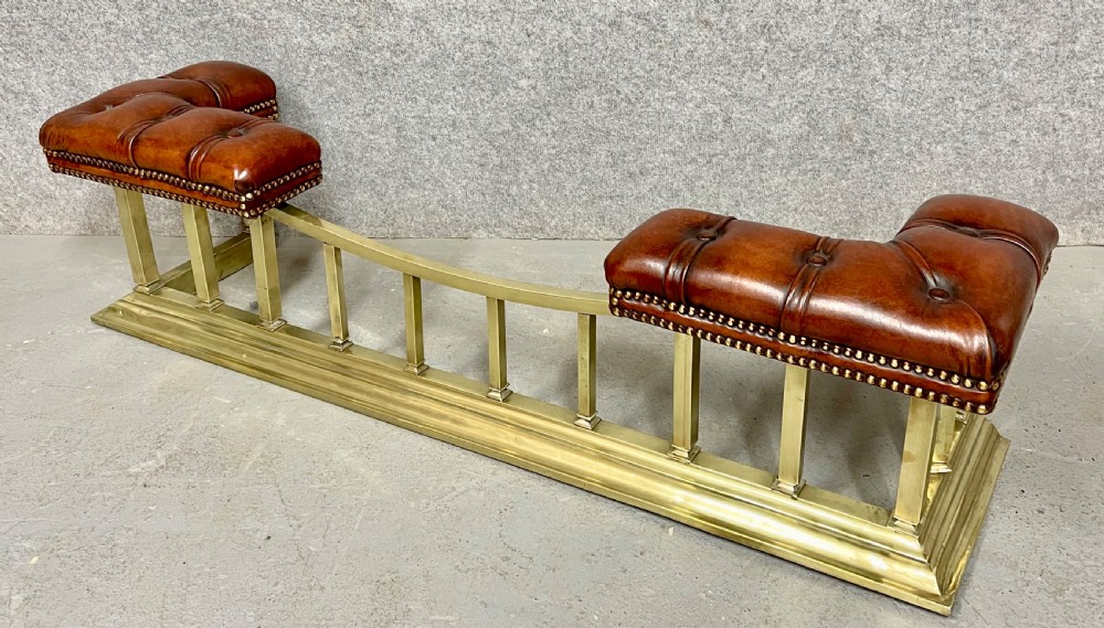 Antique Brass & Leather Club Fender View IV