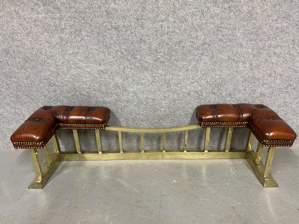 Antique Brass & Leather Club Fender View VI