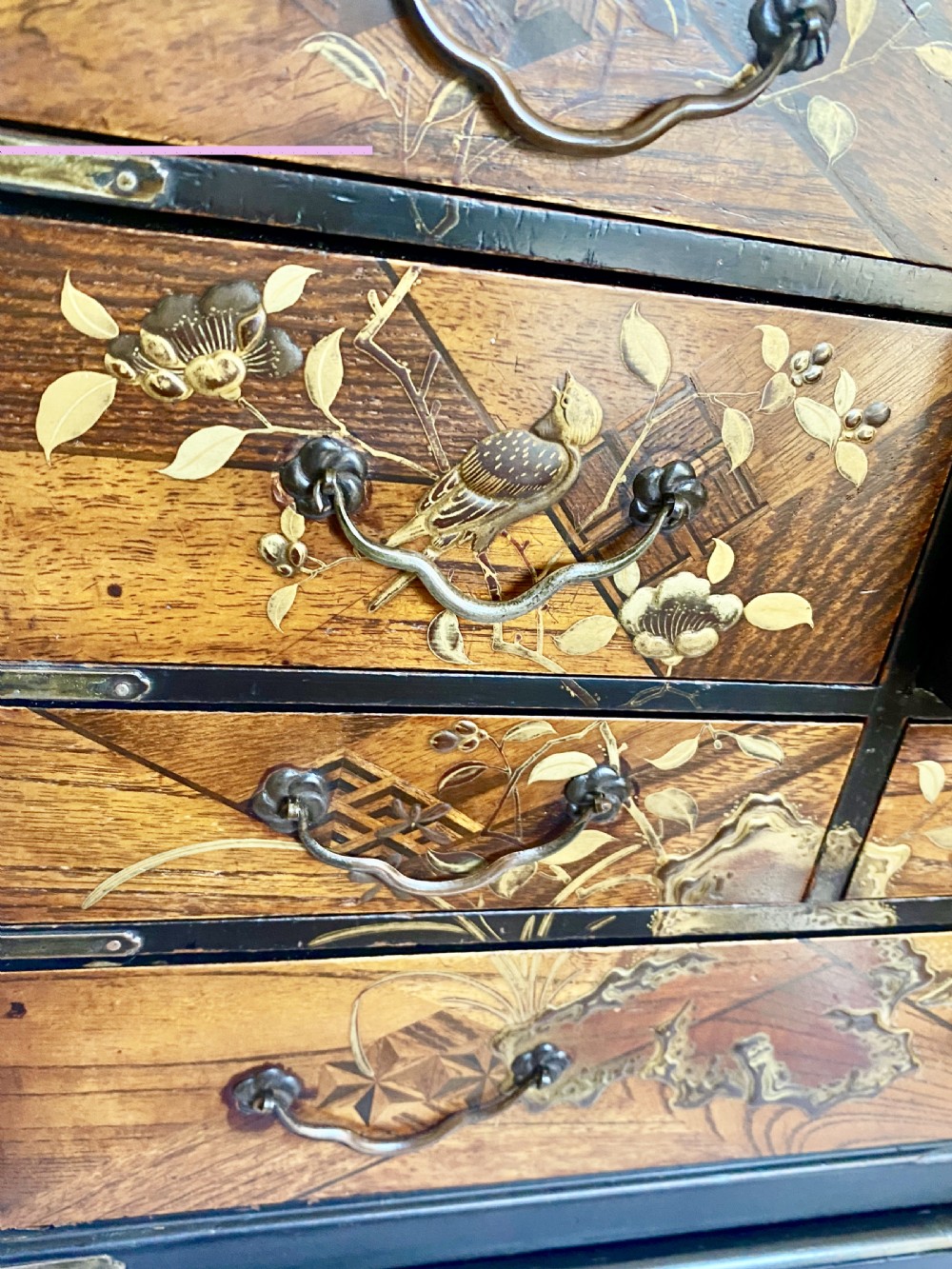 Meiji period Table Top Shodana Cabinet View VII