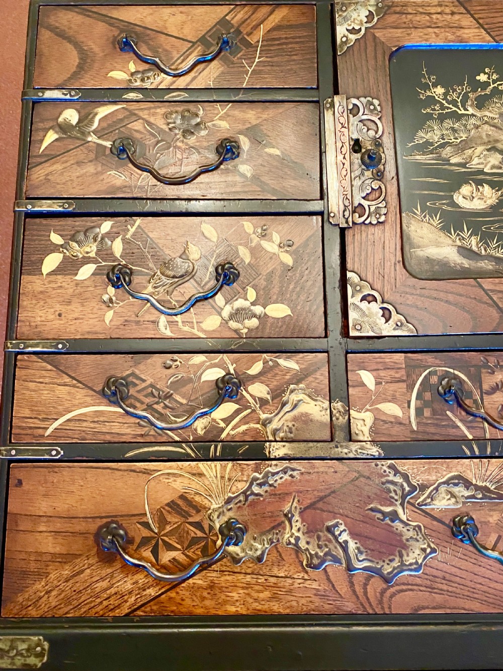 Meiji period Table Top Shodana Cabinet View IX
