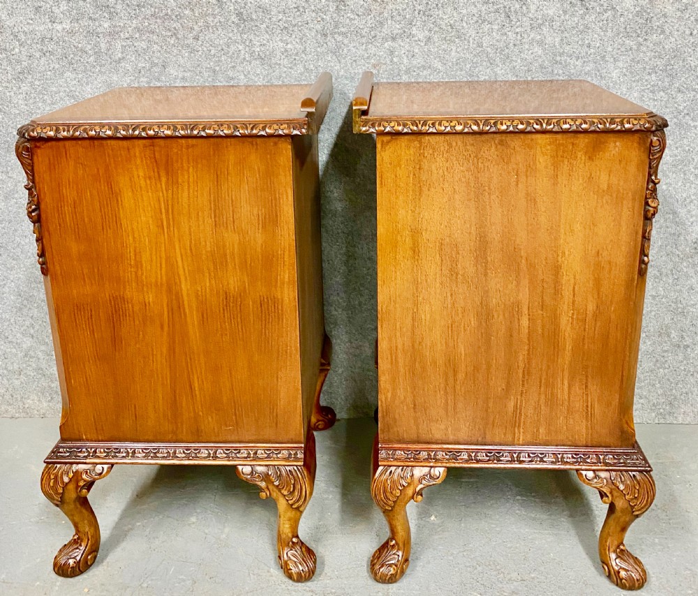 Pair of Queen Anne Style Bedside Cabinets View VIII