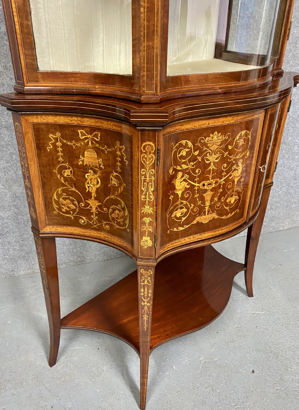Fine Edwards & Roberts Attr. Inlaid Display Cabinet View III
