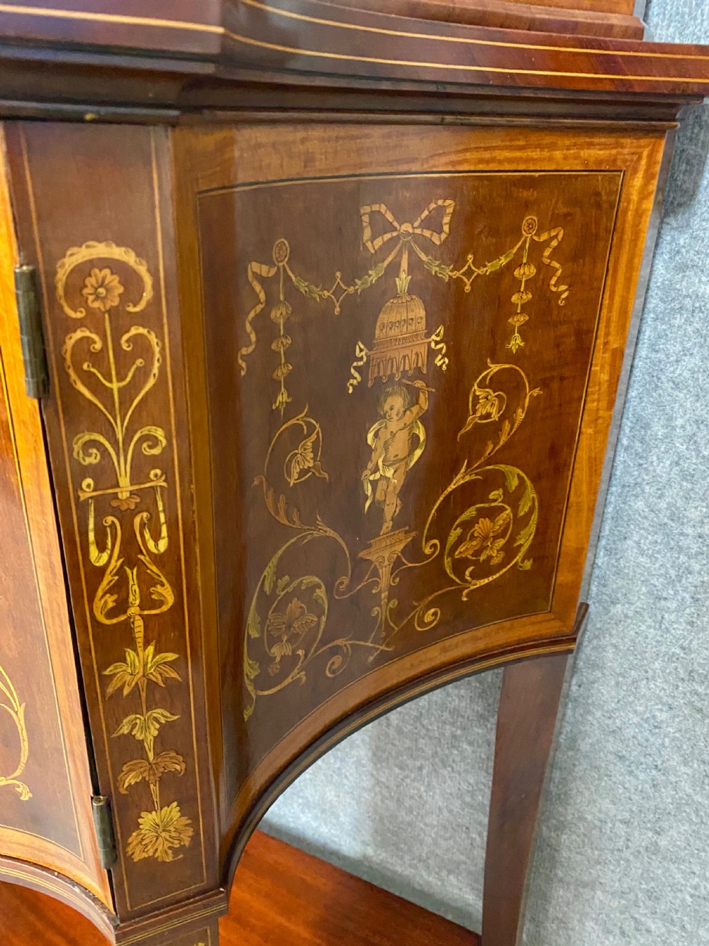 Fine Edwards & Roberts Attr. Inlaid Display Cabinet View IV