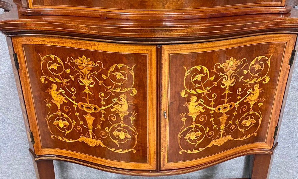 Fine Edwards & Roberts Attr. Inlaid Display Cabinet View VIII
