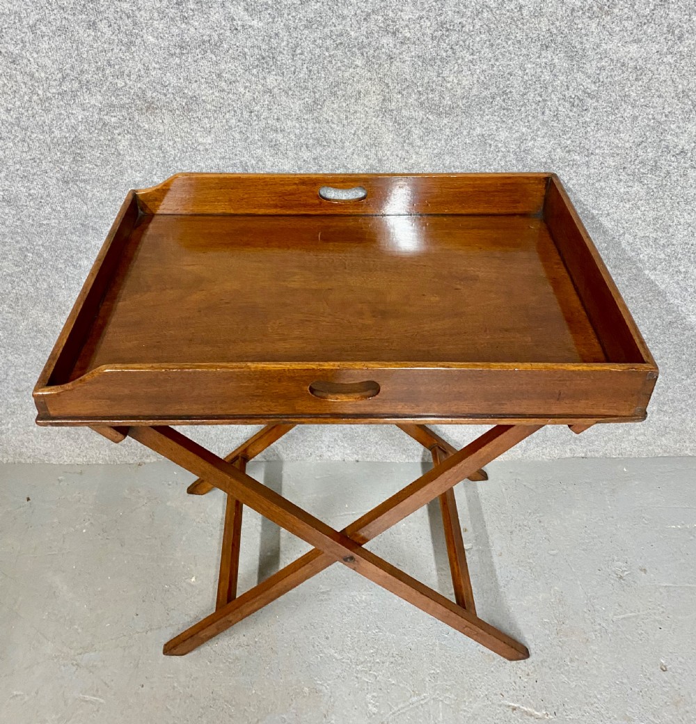 Antique Mahogany Butler's Tray on Stand View II