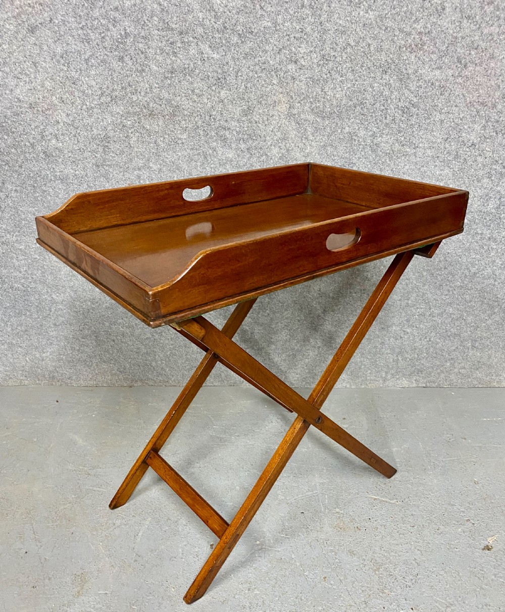 Antique Mahogany Butler's Tray on Stand View IV