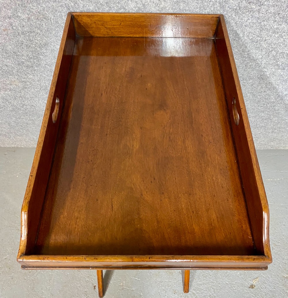 Antique Mahogany Butler's Tray on Stand View VI