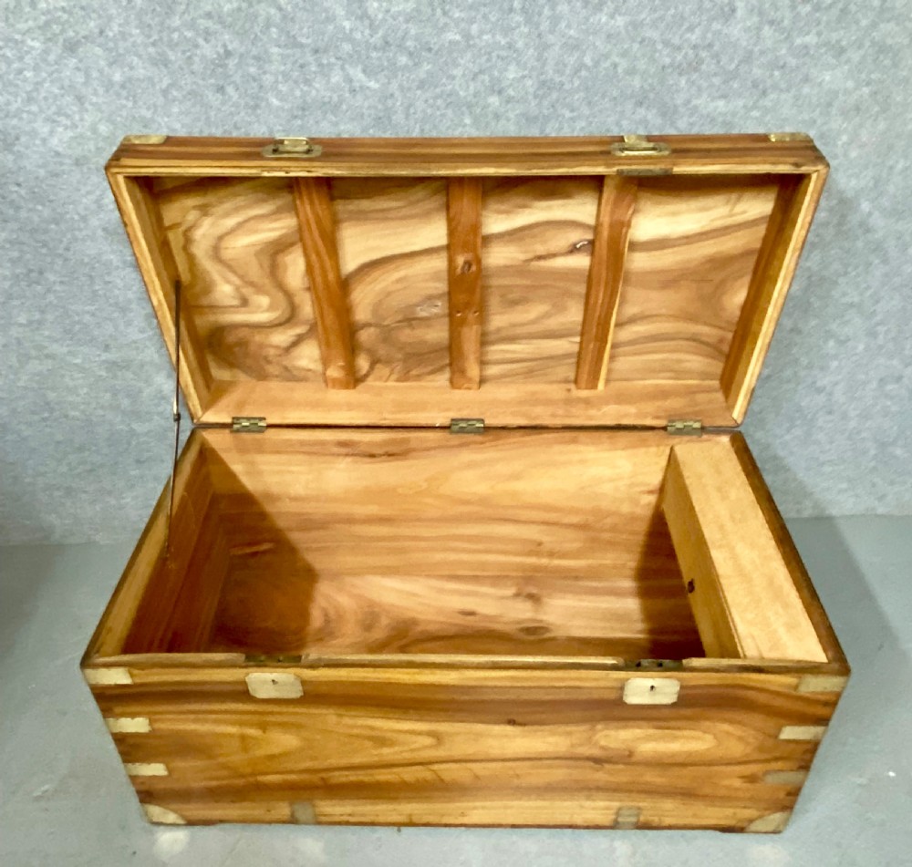 Large Antique  Anglo Indian Camphor Wood Trunk View III