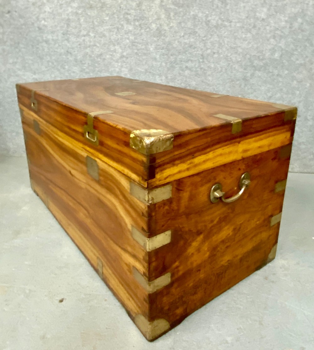 Large Antique  Anglo Indian Camphor Wood Trunk View IV