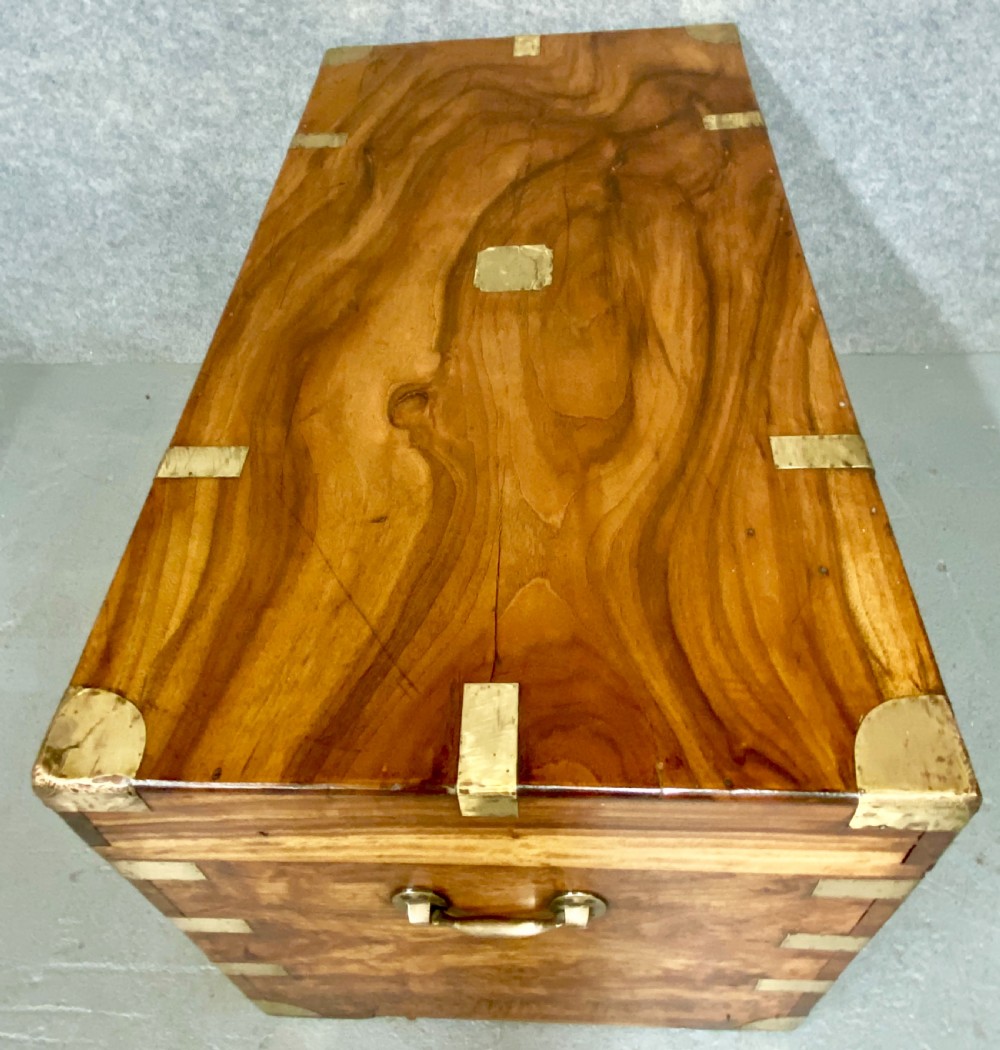 Large Antique  Anglo Indian Camphor Wood Trunk View VIII