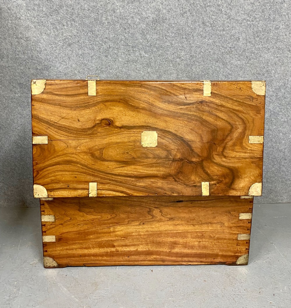 Large Antique  Anglo Indian Camphor Wood Trunk View IX