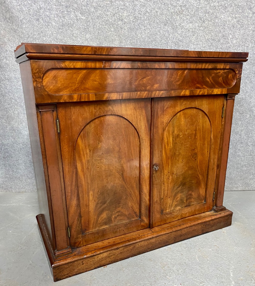 Small Antique Mahogany Chiffonier Side Cabinet