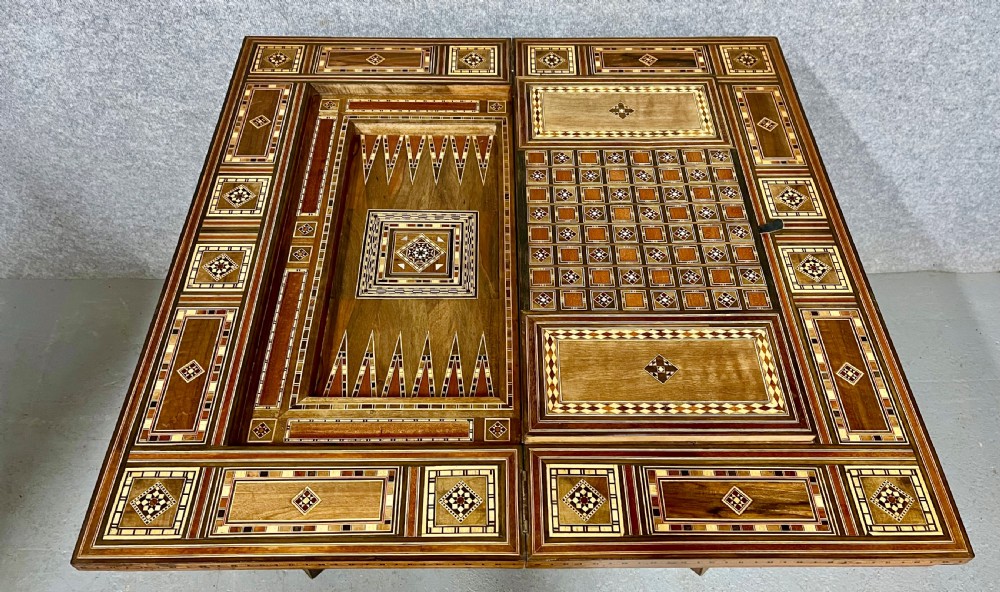Superb Syrian Damascus Moorish Games Table View V
