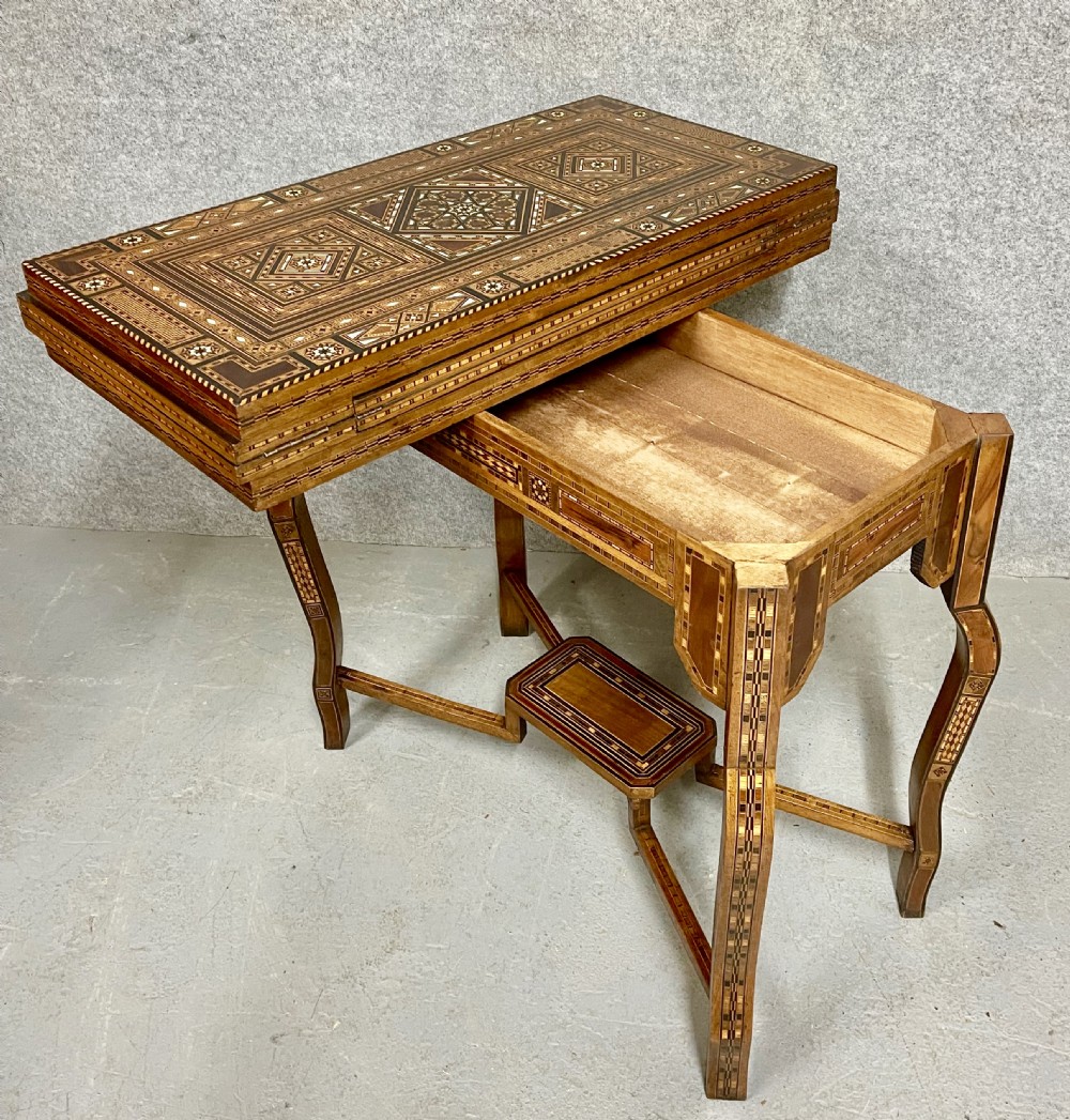 Superb Syrian Damascus Moorish Games Table View VII