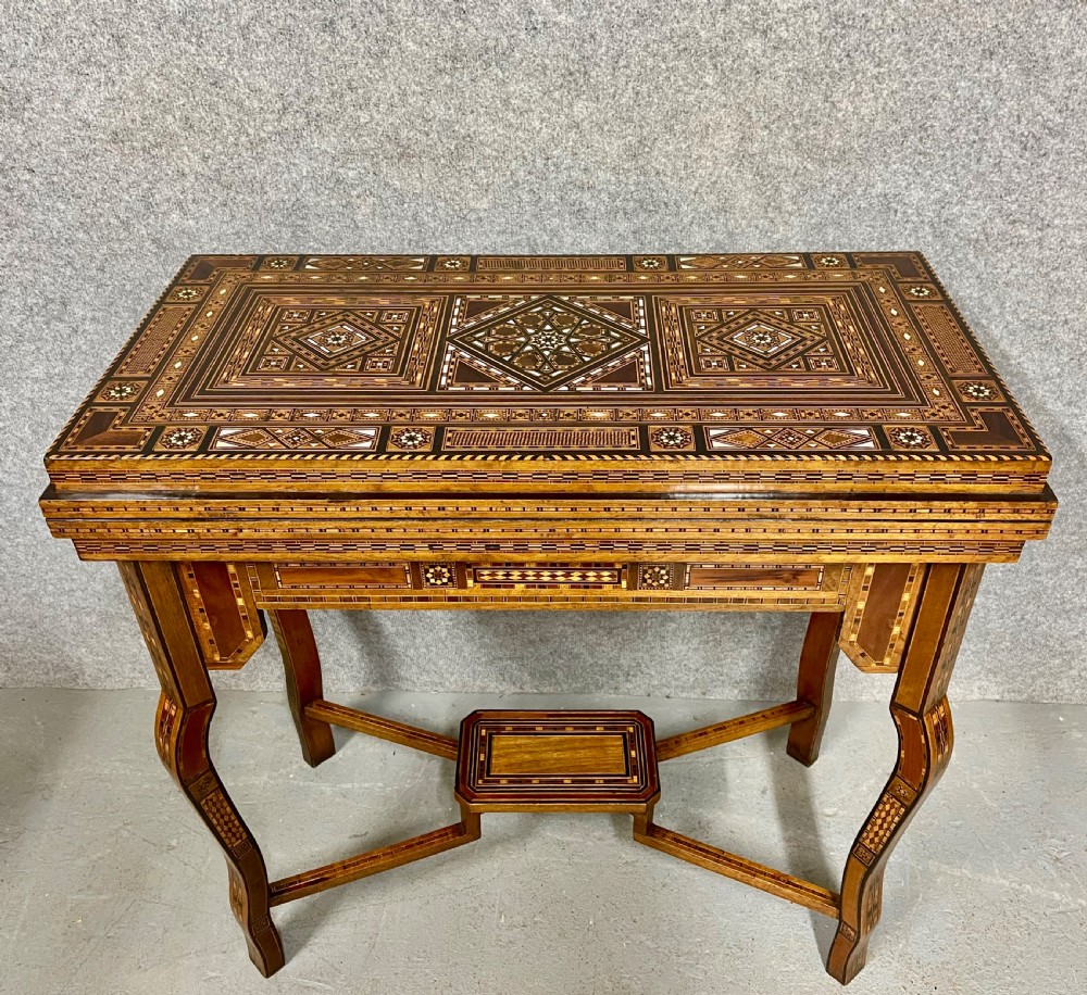 Superb Syrian Damascus Moorish Games Table View IX