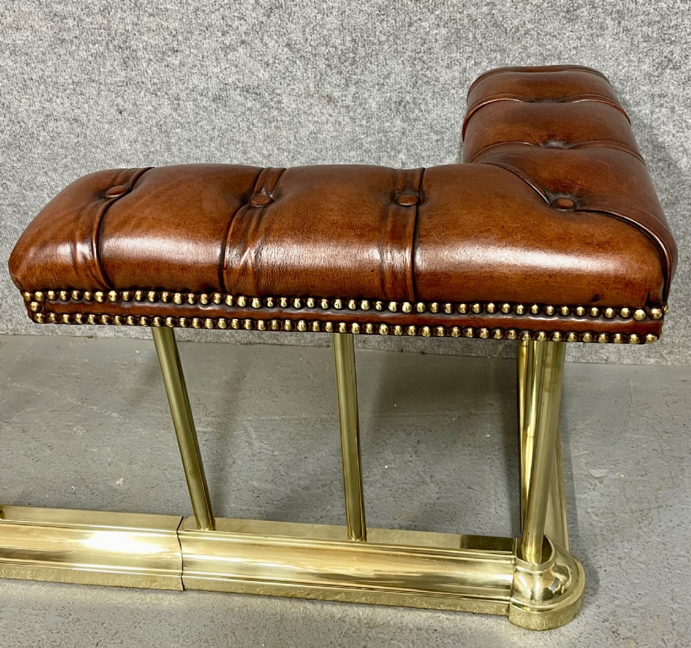 Extendable Brass & Leather Club Fender View III