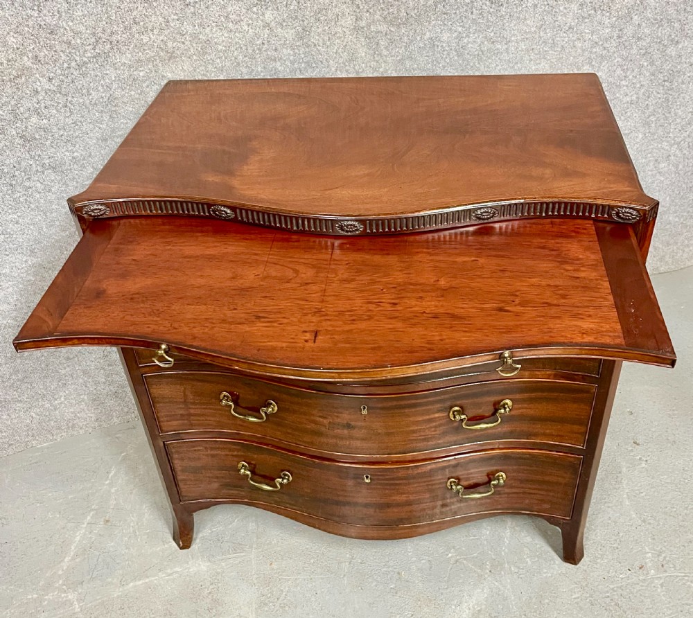 Small George III Serpentine Mahogany Chest of Drawers View II