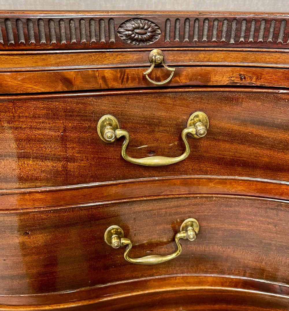 Small George III Serpentine Mahogany Chest of Drawers View III