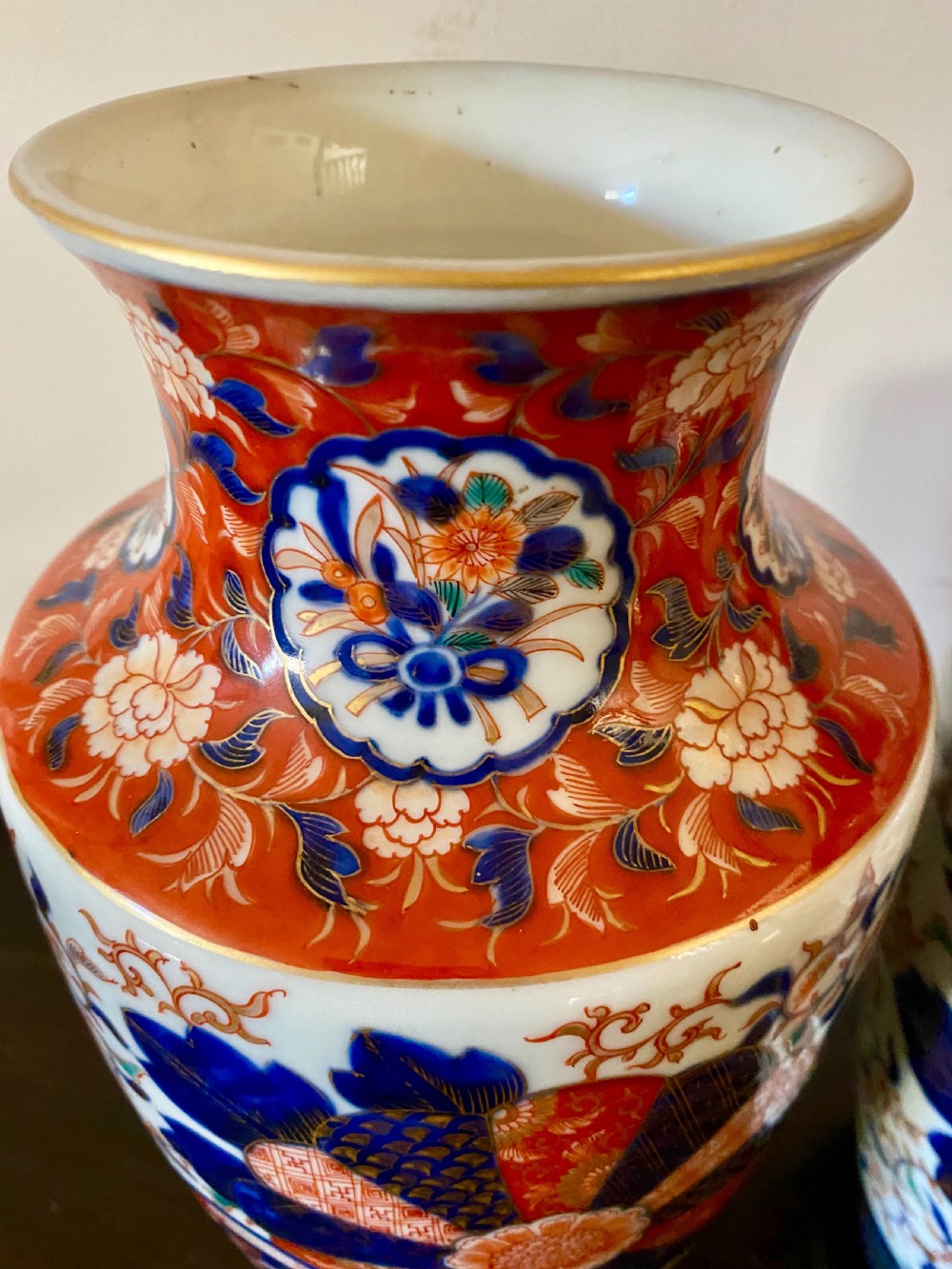 Pair of Good Quality Fukugawa Imari Vases View IV