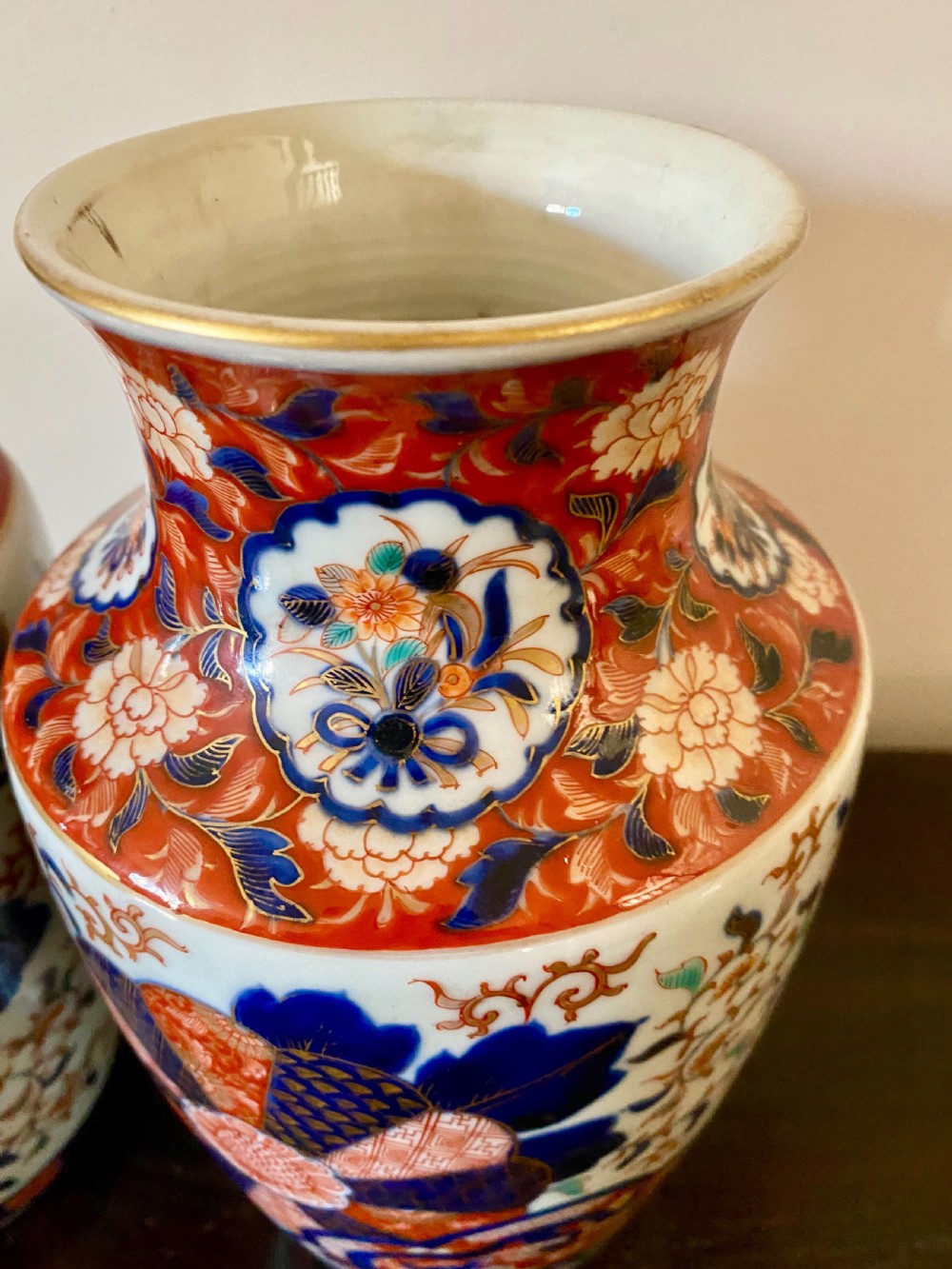 Pair of Good Quality Fukugawa Imari Vases View VI