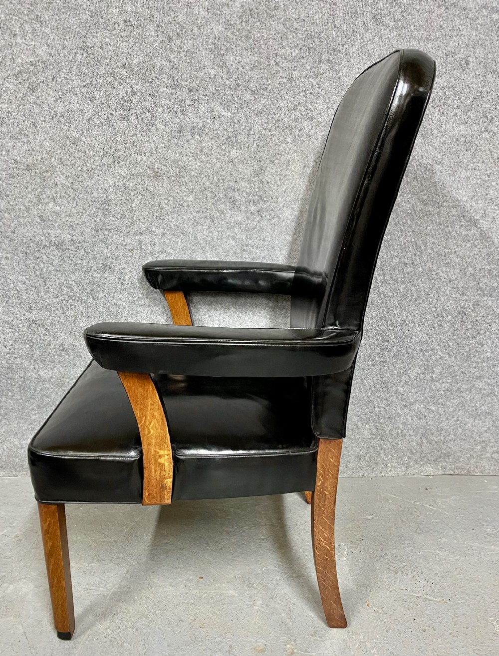 Art Deco Style Leather Desk Chair View V